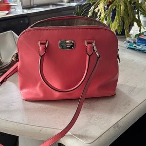 Michael Kors Coral Leather Satchel